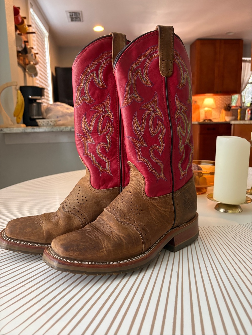 Double H Red/Brown Cowboy Boots